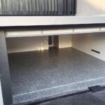 Flake epoxy coating for garage