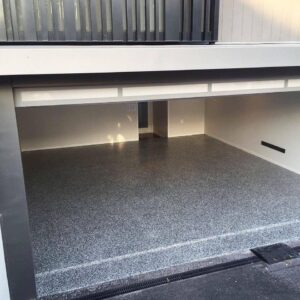 Flake epoxy coating for garage