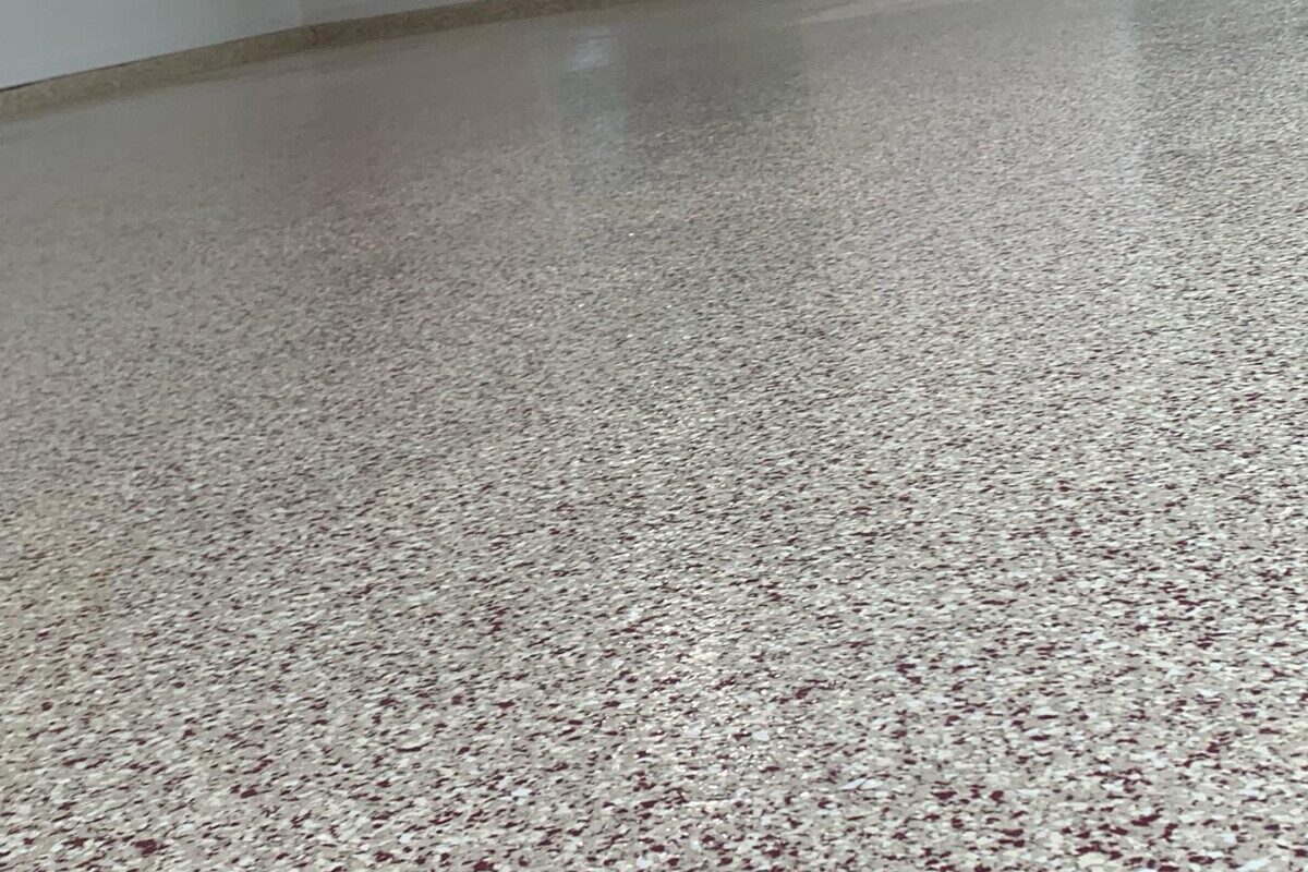flake epoxy flooring garage