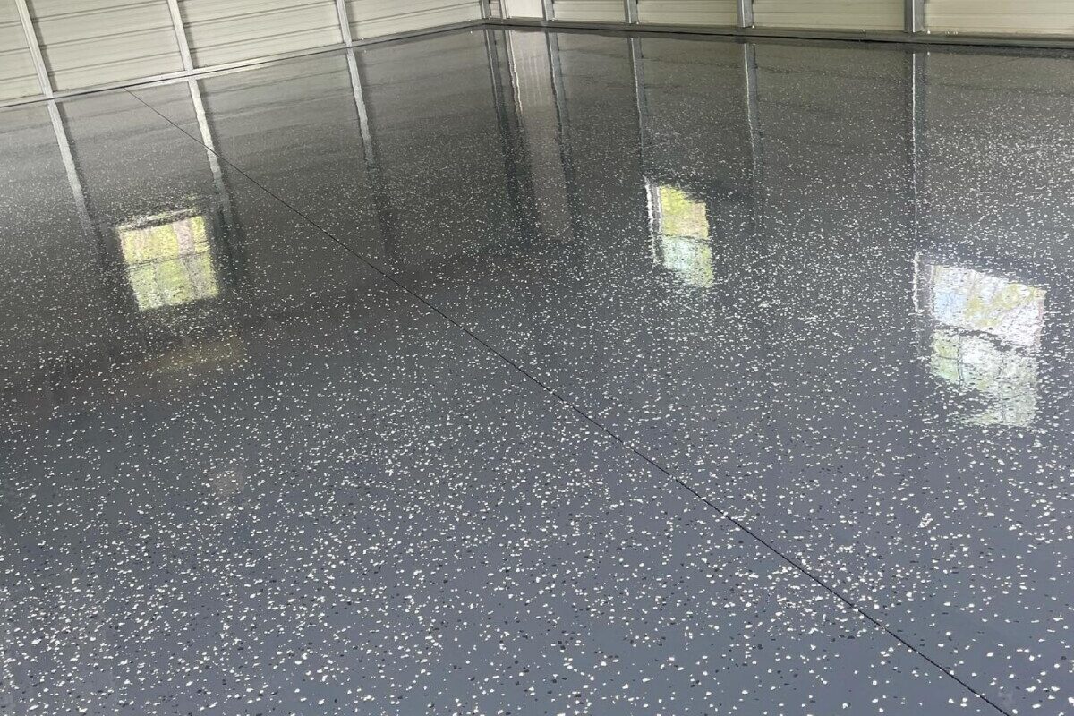 indoor epoxy flooring installation