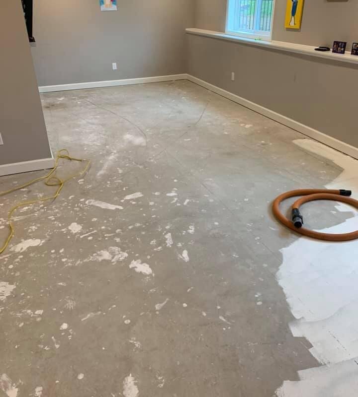 residential epoxy concrete coating process