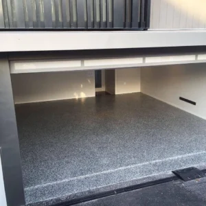 Garage flake flooring system