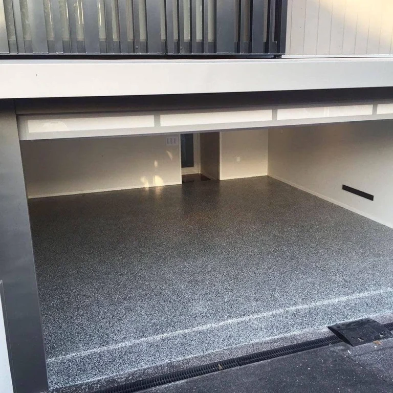 Garage flake flooring system