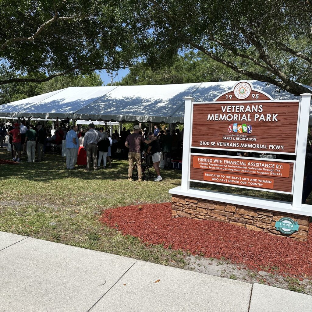 Port St. Lucie, FL — Apex Epoxy Flooring service area (Veterans Memorial Park)