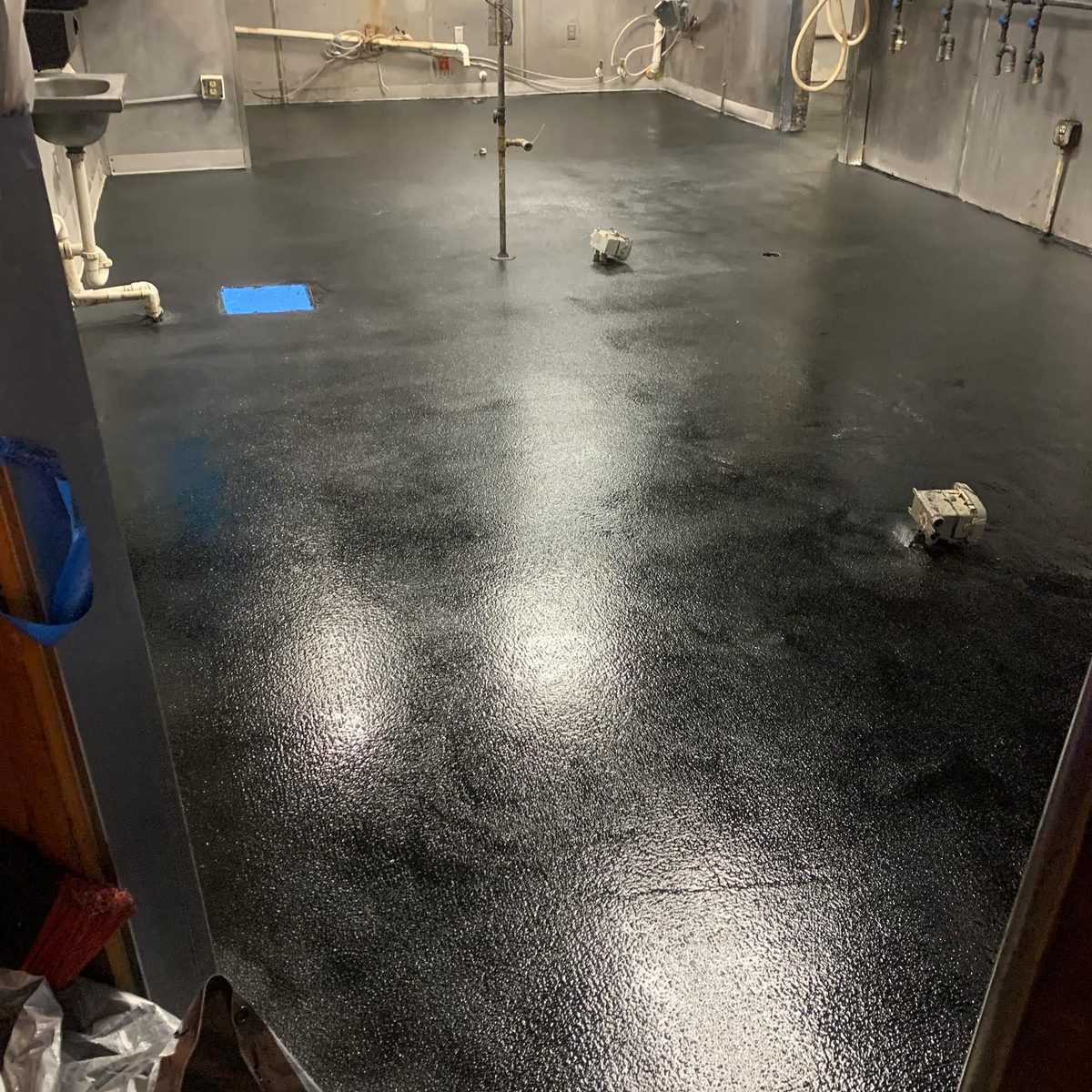 Finished epoxy floor after Apex industrial install — Food & Beverage Plant