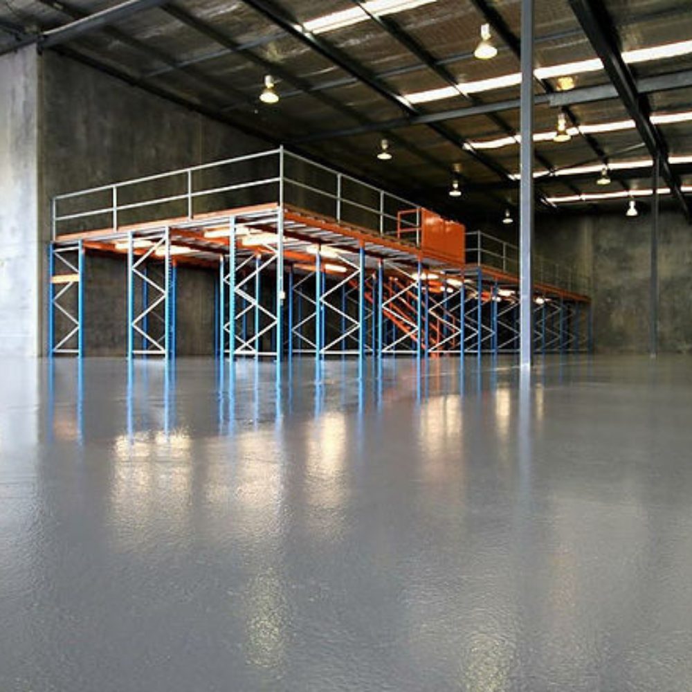 Finished high-build epoxy warehouse floor by Apex