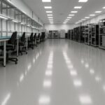 ESD static-control epoxy floor in an electronics manufacturing facility